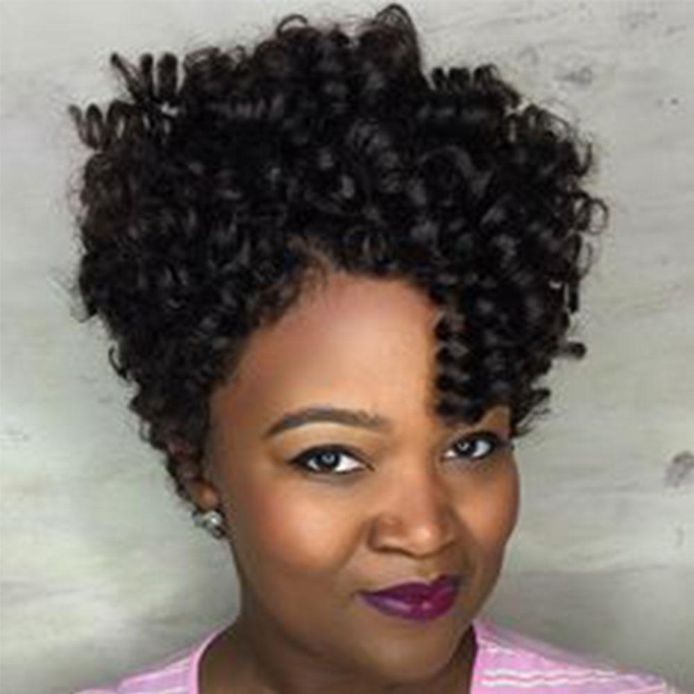 Luna 013 Gorgeous Short Layered Spiral Curly Wig for Black Women