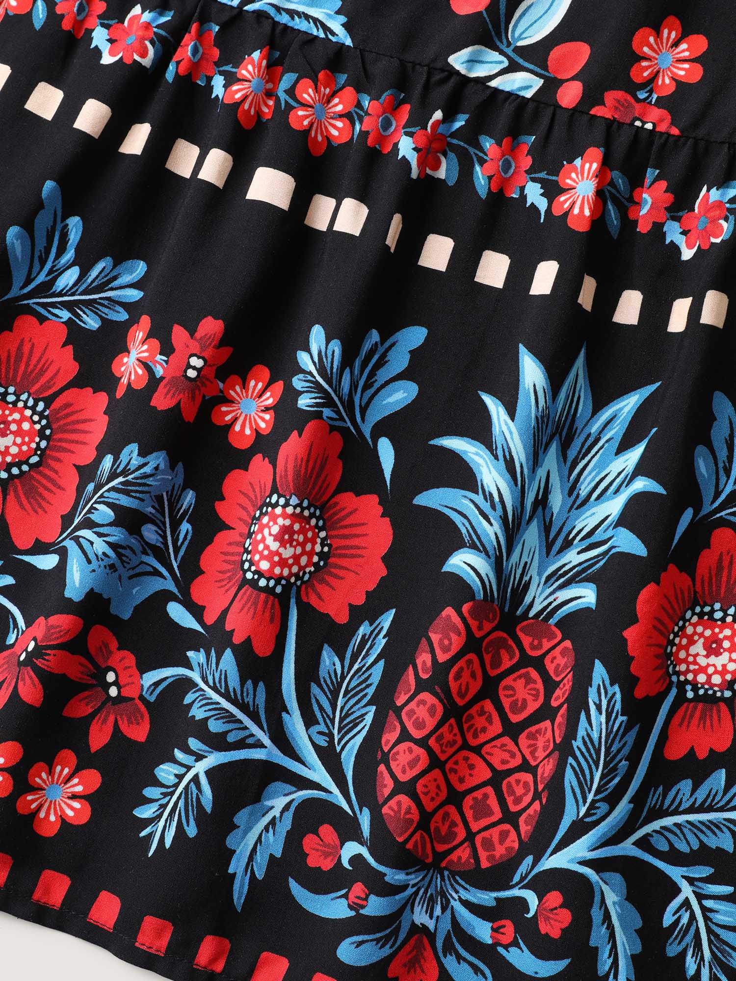 Boho Print Shoulder Tie Midi Dress