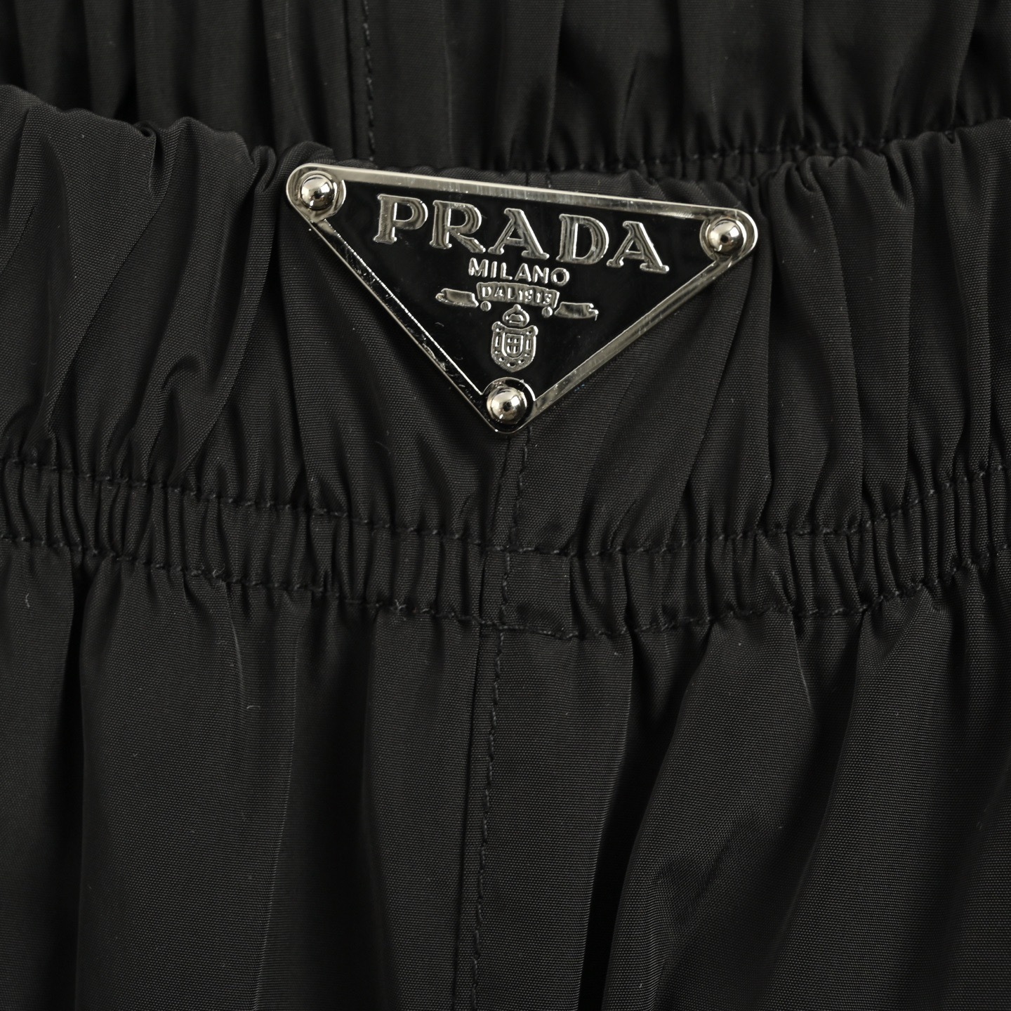 Prada 25ss waist triangle logo beach shorts