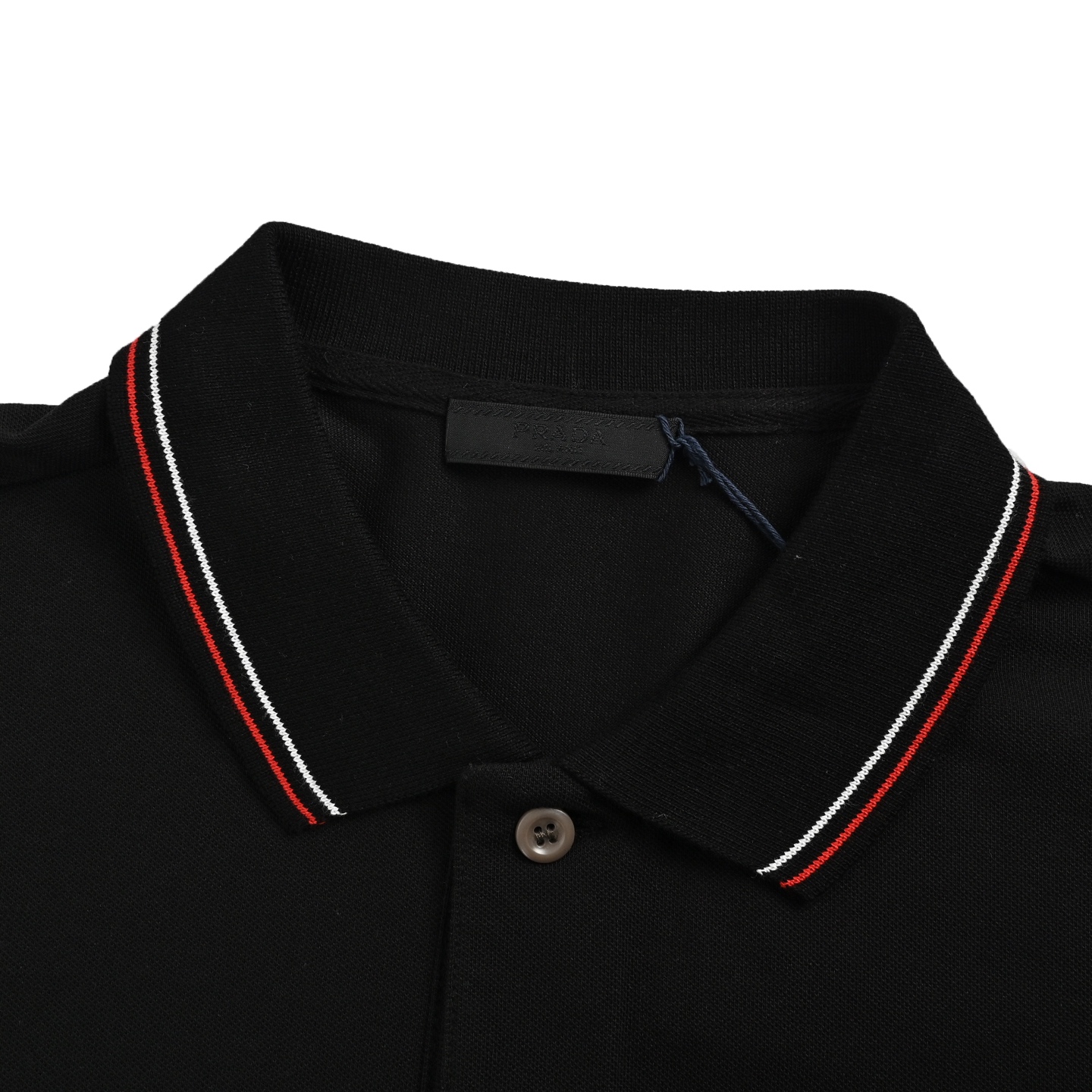 Prada 25ss small logo embroidered red label Polo short sleeve