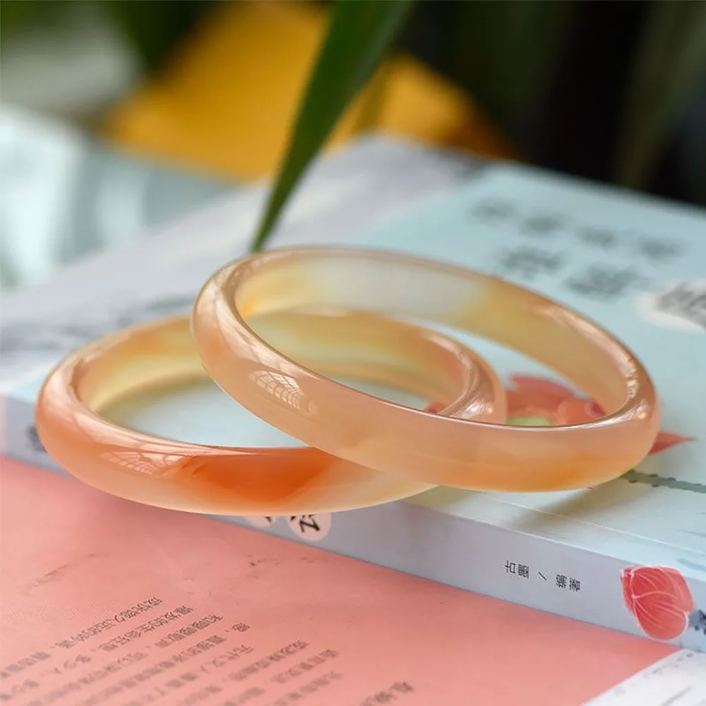 Brazilian Ice Jade Women Bracelet 12mm Yellow Bangle Natural Widened Jade Bracelet Fine Jewelry Couples Gifts Free Shipping