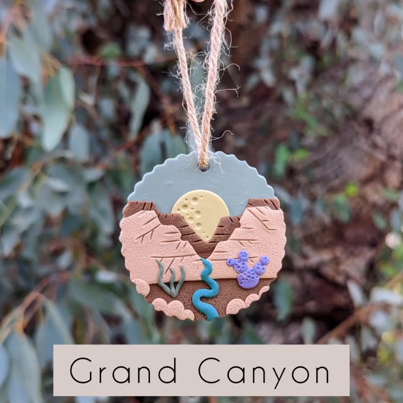 🔥On Sale🔥Handmade National Park Clay Holiday Tree Ornaments