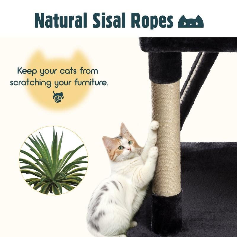 Multi-Level Cat Tree Tower for Indoor Cats | Cozy Perches, Condos & Scratching Posts – Pet Furniture for Climbing & Relaxing