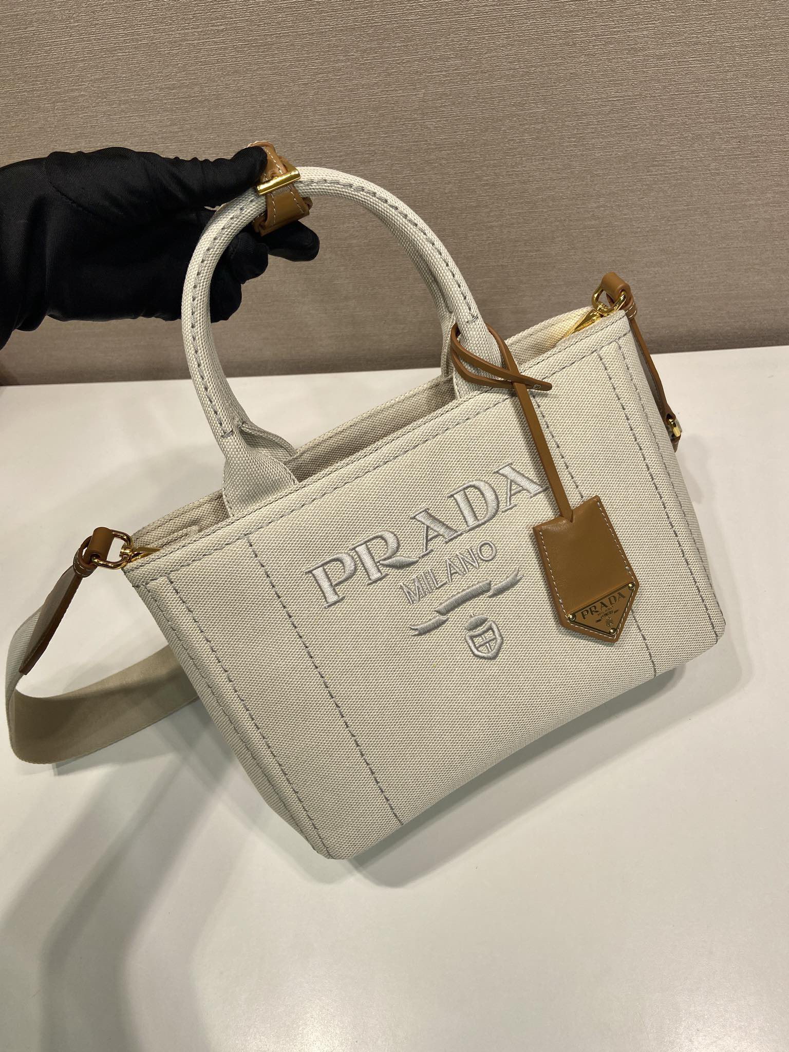 Prada Canvas Tote Bag 1BG464
