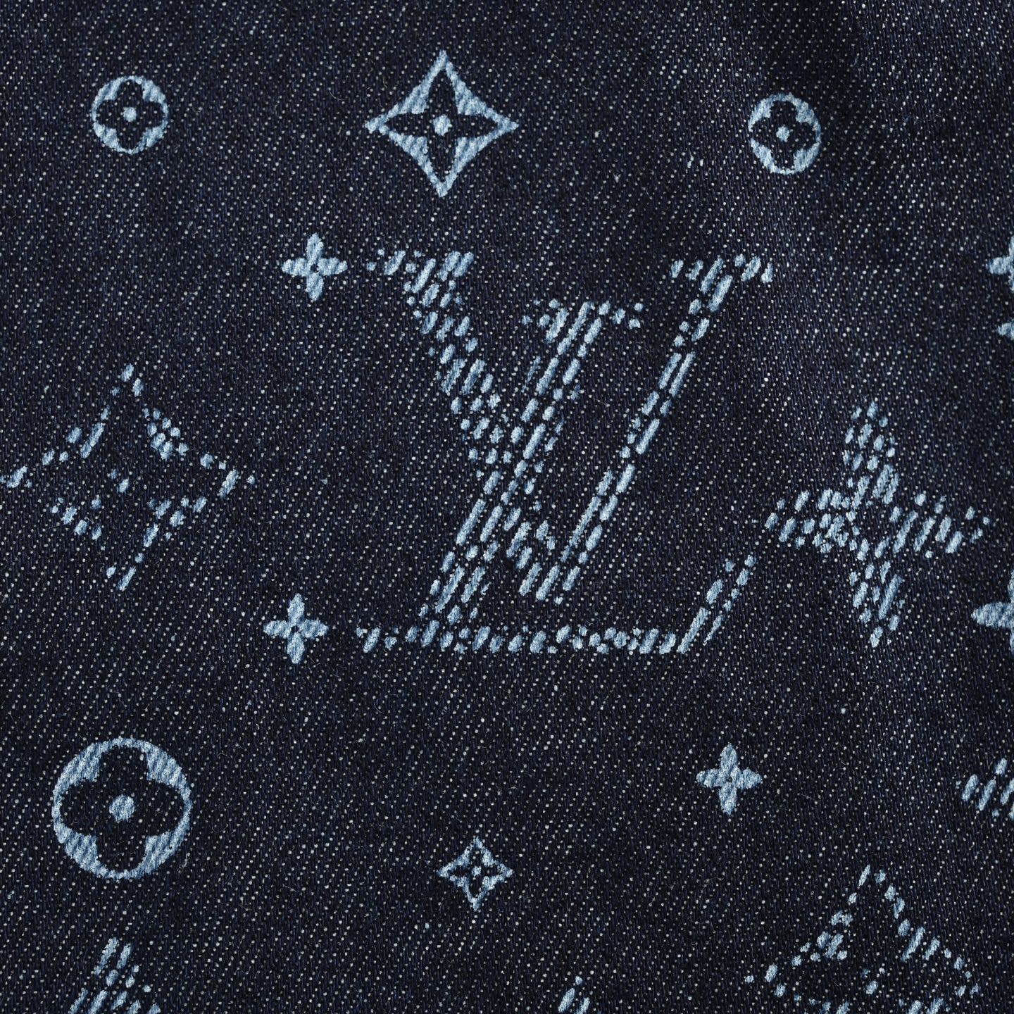 Louis Vuitton 25ss denim shorts with floral print