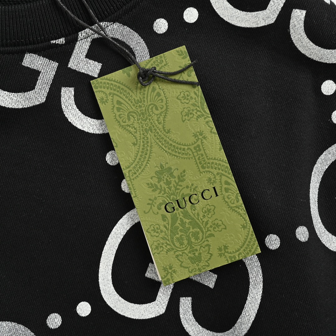 Gucci 24Fw Double G all-over print gradient crew neck sweatshirt