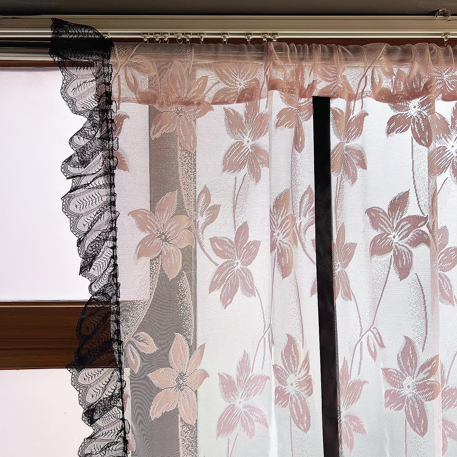 Elegant Floral Lace Balloon Curtains