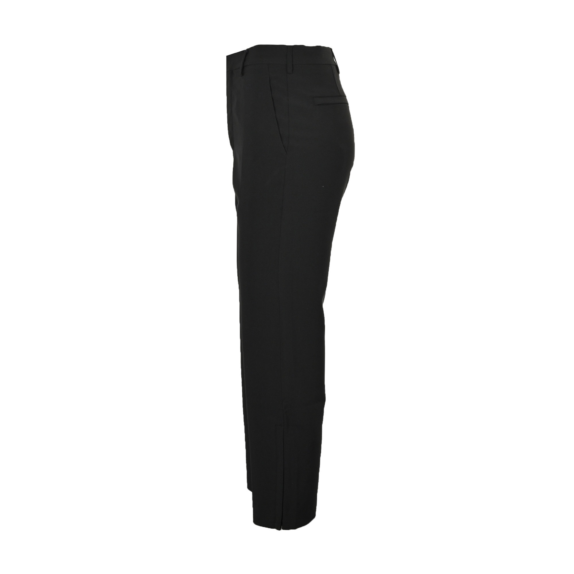 Prada 25ss stretch trousers with triangle logo on back pockets