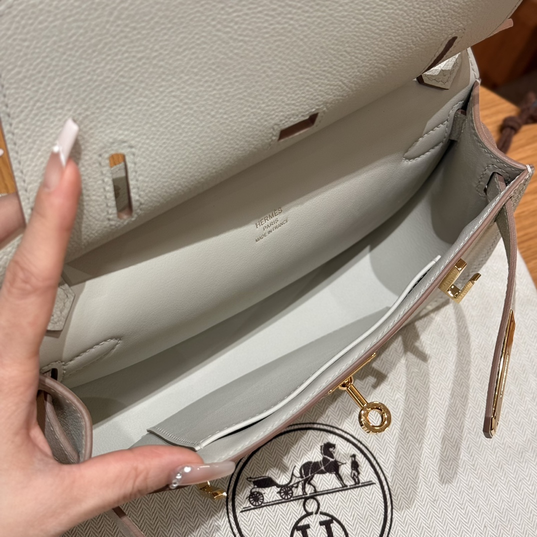 Hermès Jypsiere mini 8L Beton bag (handmade to order)