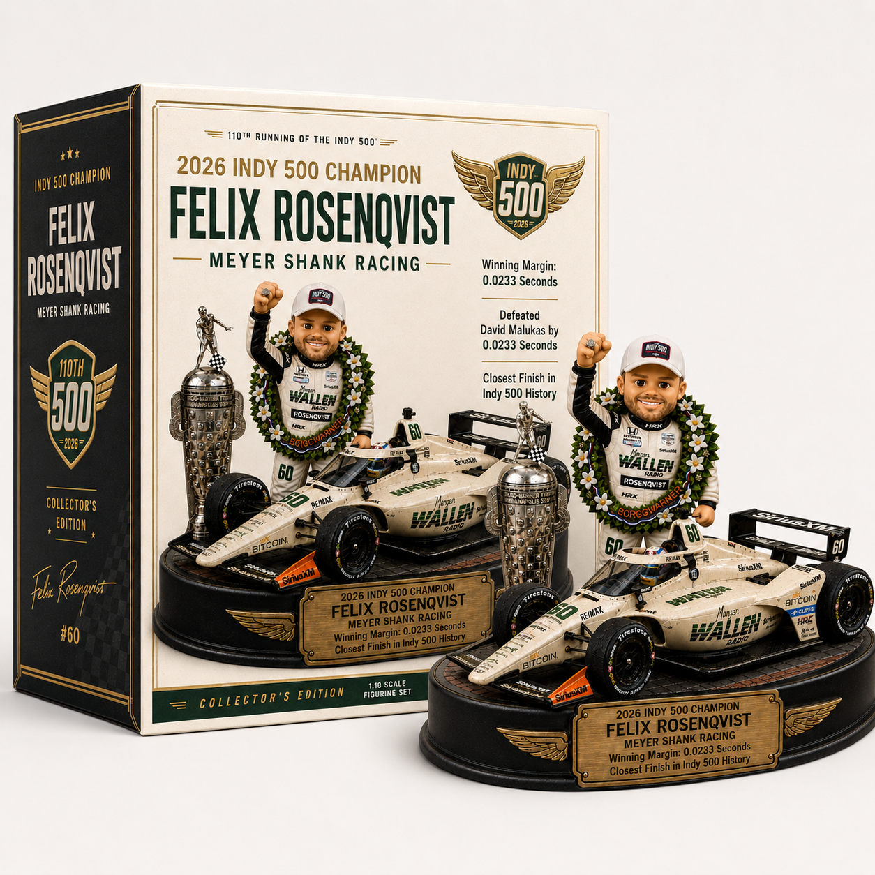 🏆 2026 Indy 500 Champion Collector Figurine Display — 110th Running Commemorative Edition