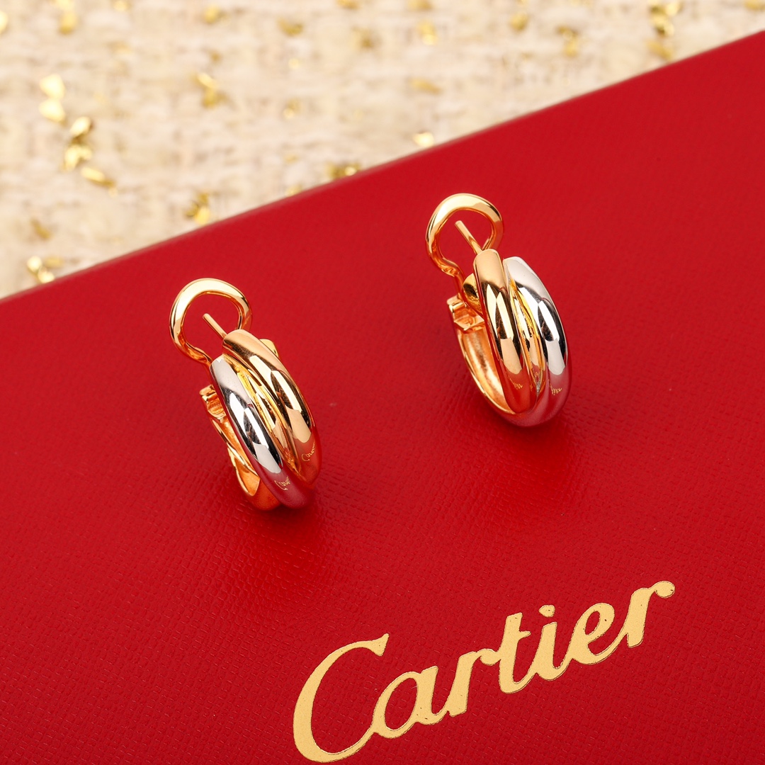 Cartier 3-ring earrings