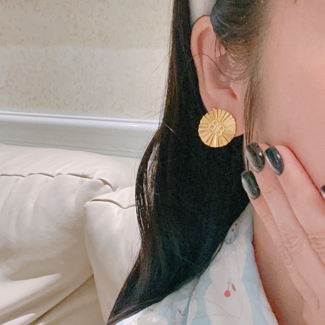 Balenciaga simple floral earrings