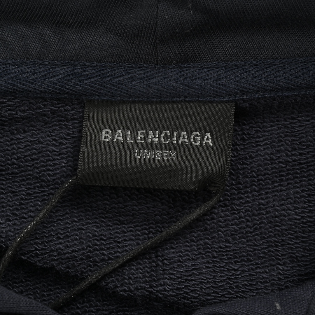 Balenciaga 24Fw heavy-duty faux two-piece zipper jacket