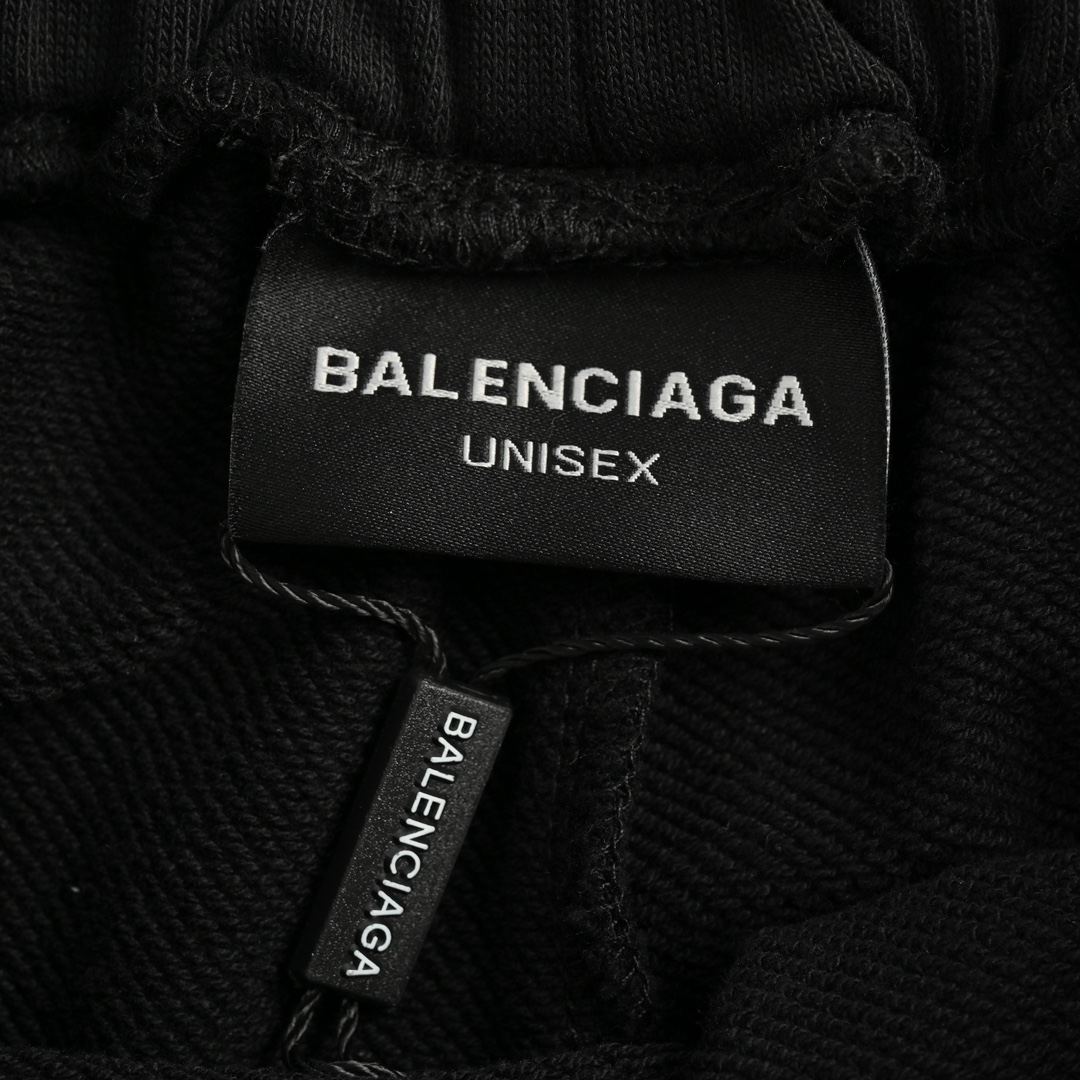 Balenciaga signature logo embroidered panel shorts