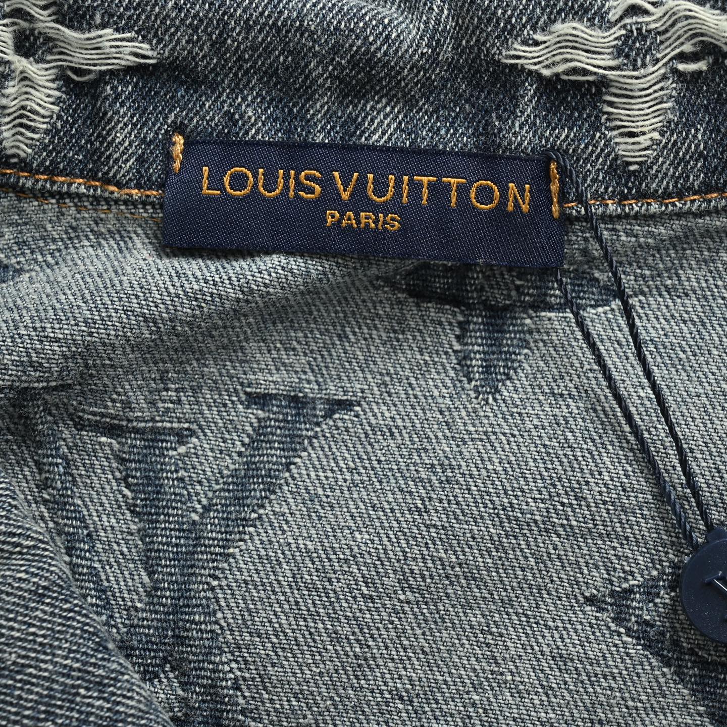 Louis Vuitton 25ss all-over embroidered jacquard denim jacket