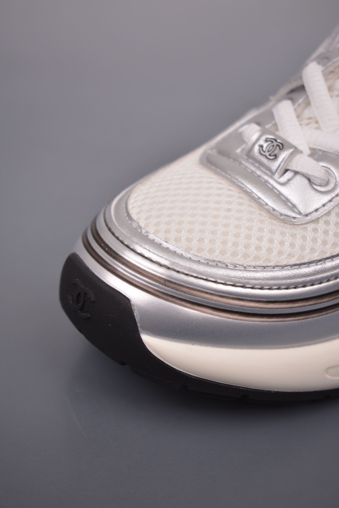 Chanel Cruise Logo Casual Low Silver