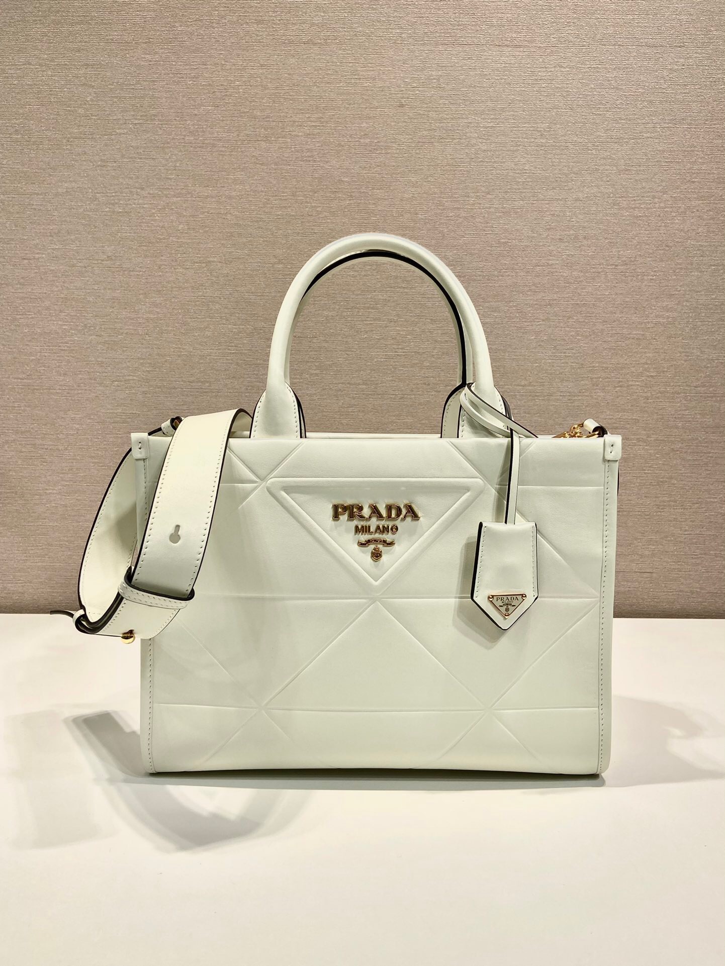 Prada Triangular Diamond Small Tote Bag 1BA379