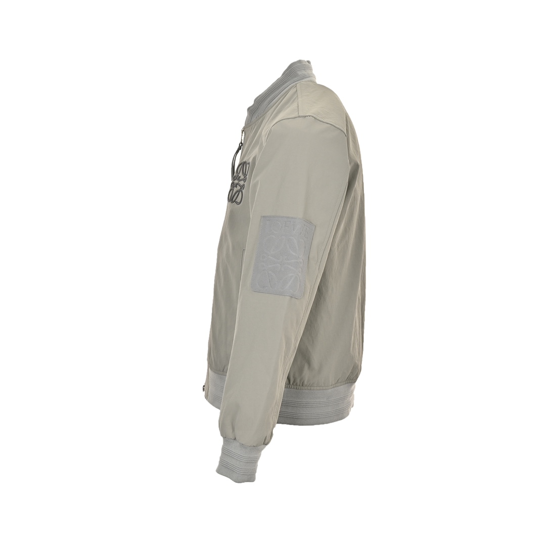 Loewe 24Fw chest embroidered logo bomber jacket