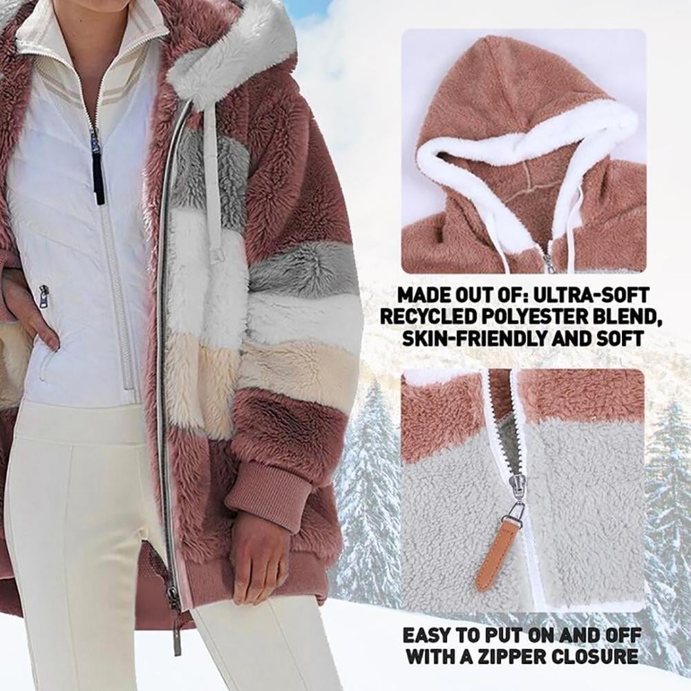 🔥LAST DAY 49% OFF🐑RCONTRASTING LAMB WOOL PADDED COAT🎁