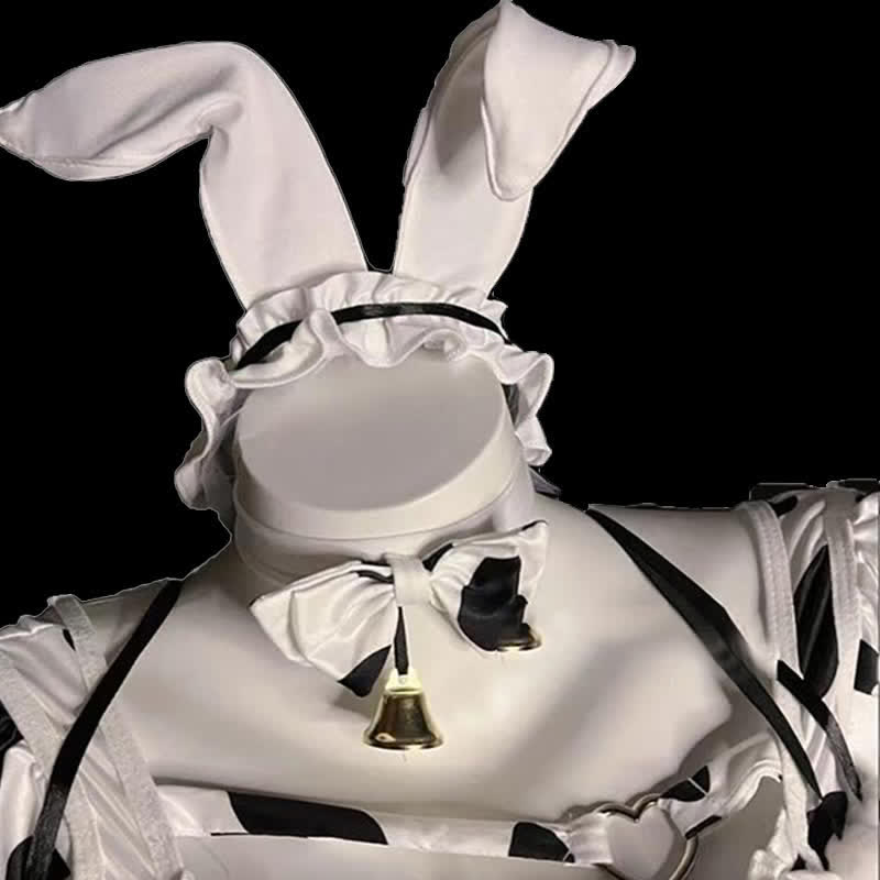 Cosplay Bunny Cow Print Lingerie Dress