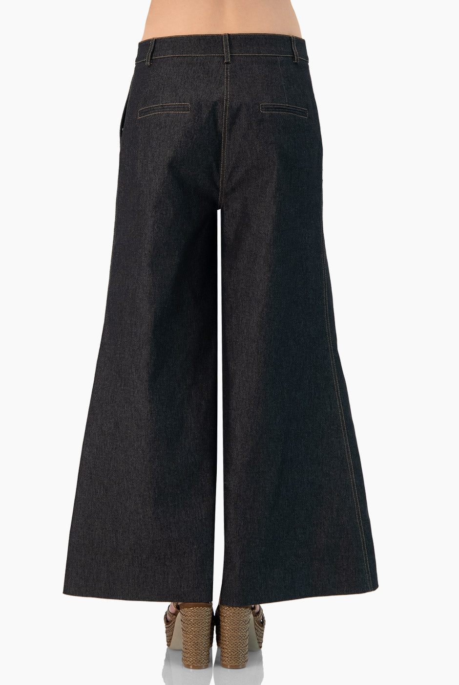 Pantalon de pierna amplia negro