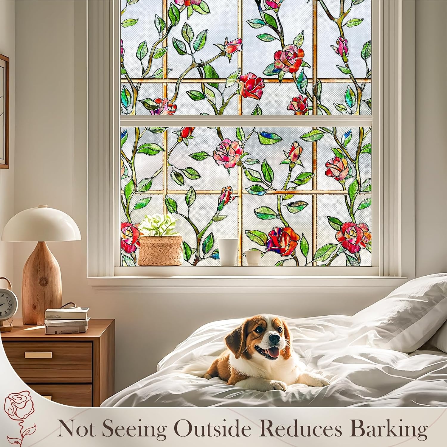 💥ON SALE💥- 3D Floral Stained Glass Window Film, Anti UV🪟🌸