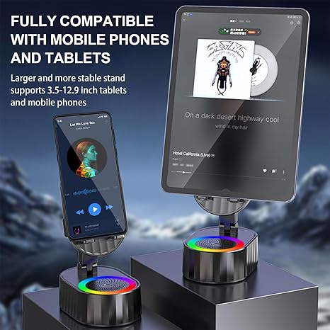 💥LAST DAY SALE 50% OFF🔥2024Upgraded Cell Phone Stand with Induction Speaker/Power Bank/Atmosphere Light（Functionality 5 in 1）