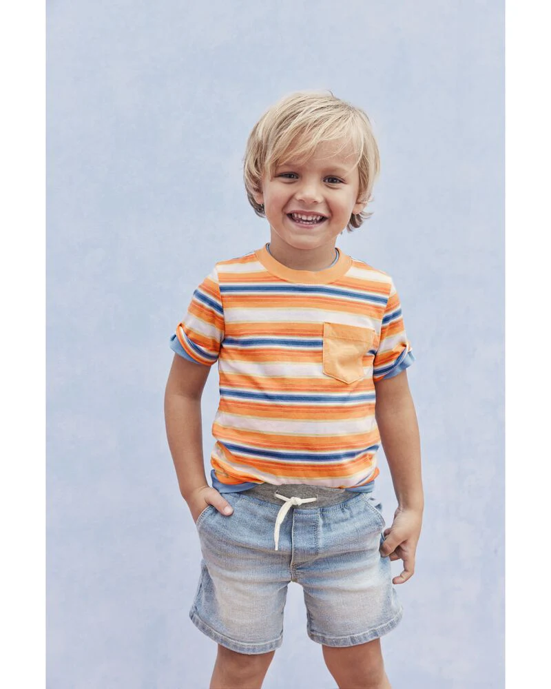 Oshkosh Raw Hem Drawstring Denim Shorts
