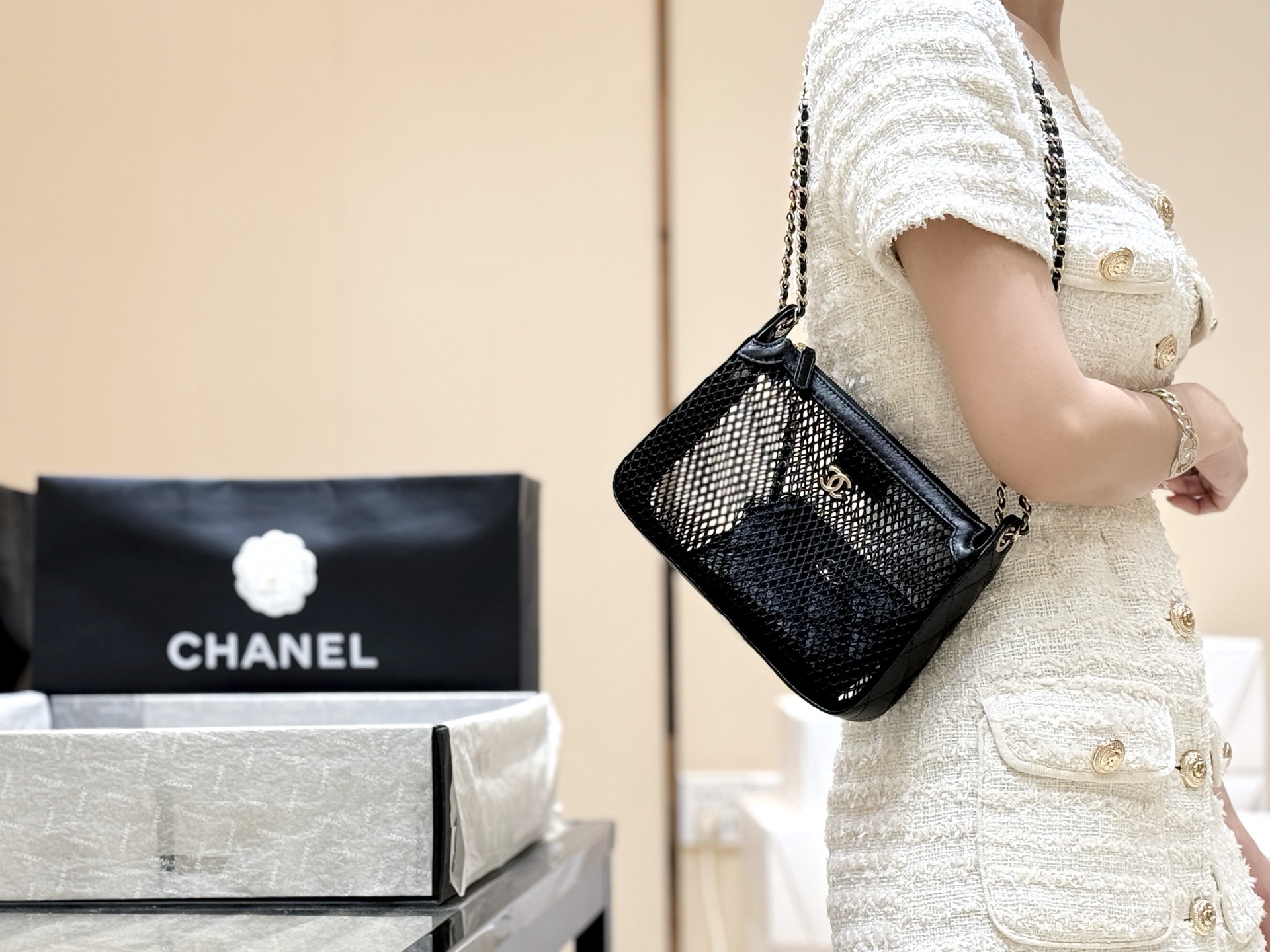 Chanel 25S Spring/Summer Collection Hollow Net Bag AP4572 00108