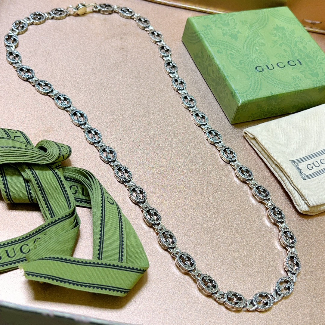 Gucci Anger Forest Series GG Chain Vintage Necklace