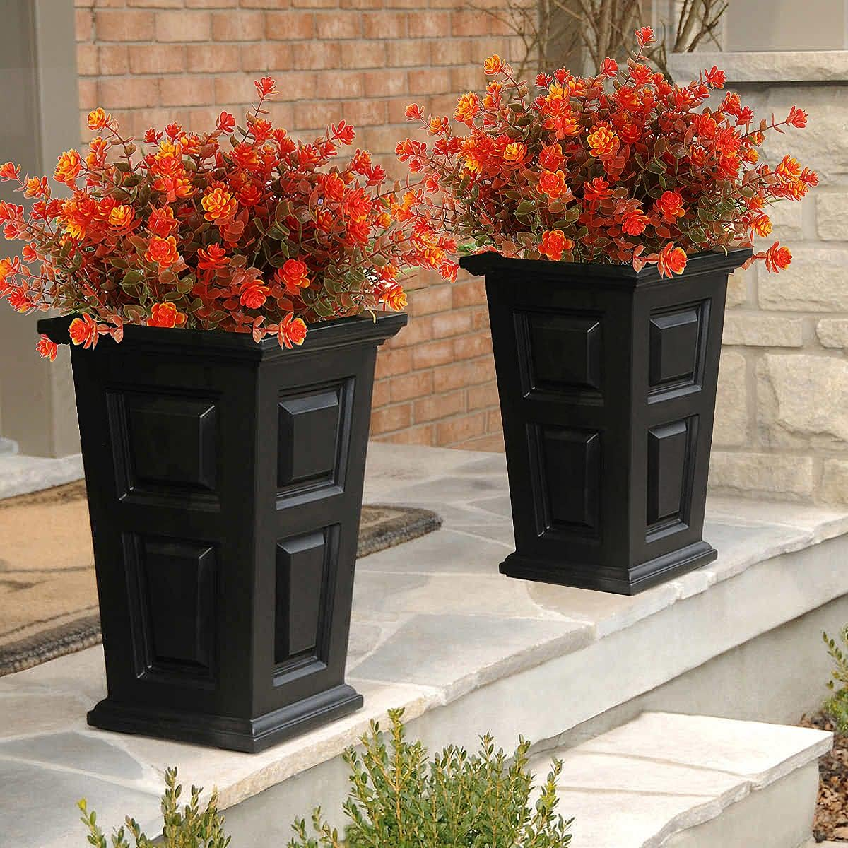5 Bundles Artificial Fall Flowers No Fade Faux Autumn Plants