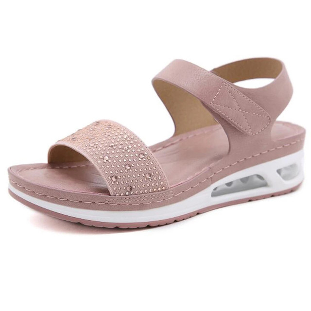 Women's Leisure Air Cushion Bottom Diamond Sandals