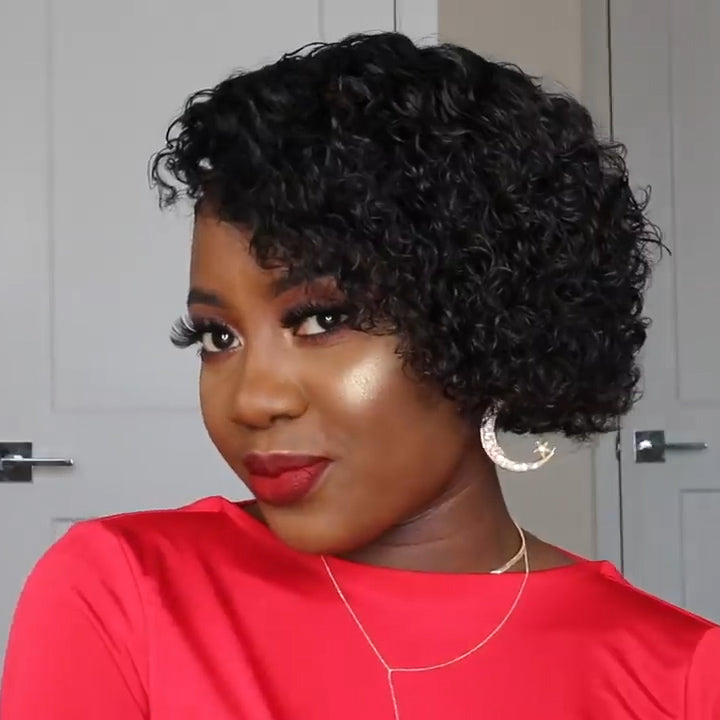 New A Perfect Short Curly Bob Wig