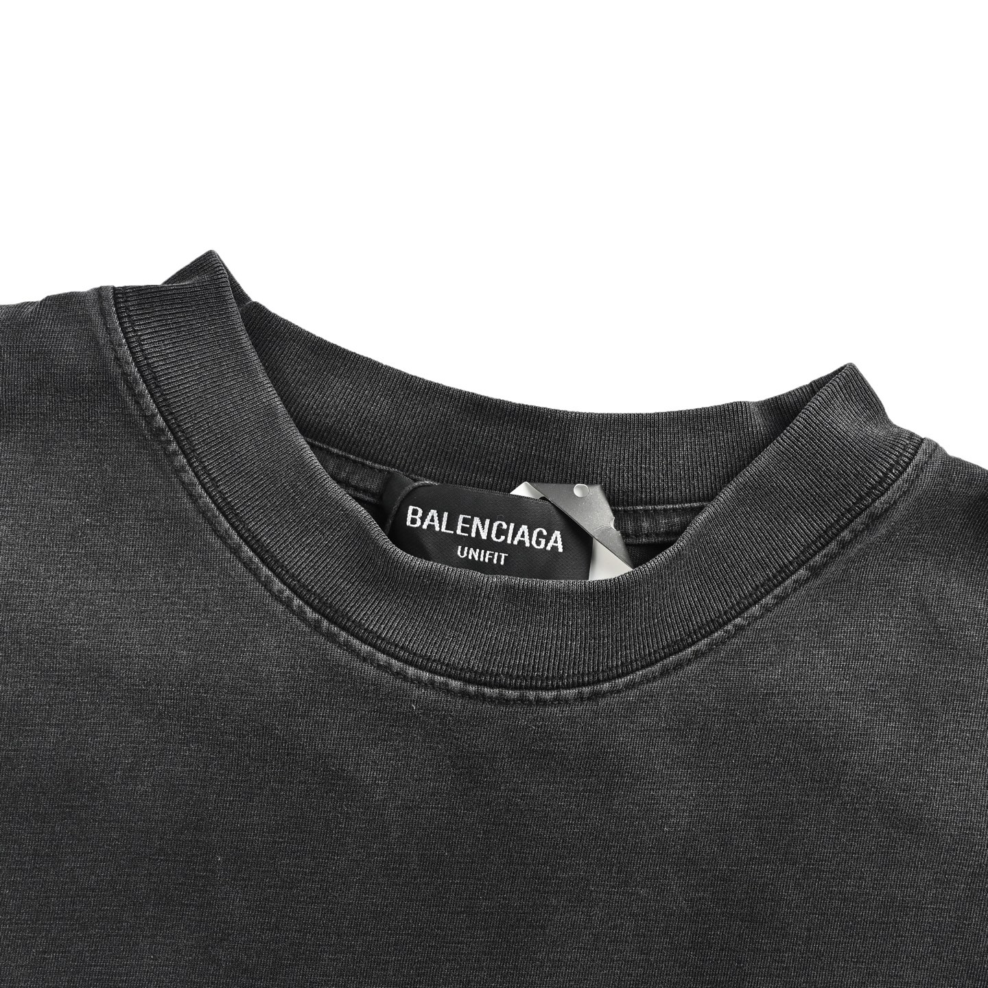 Balenciaga Washed Script Printed Short Sleeves