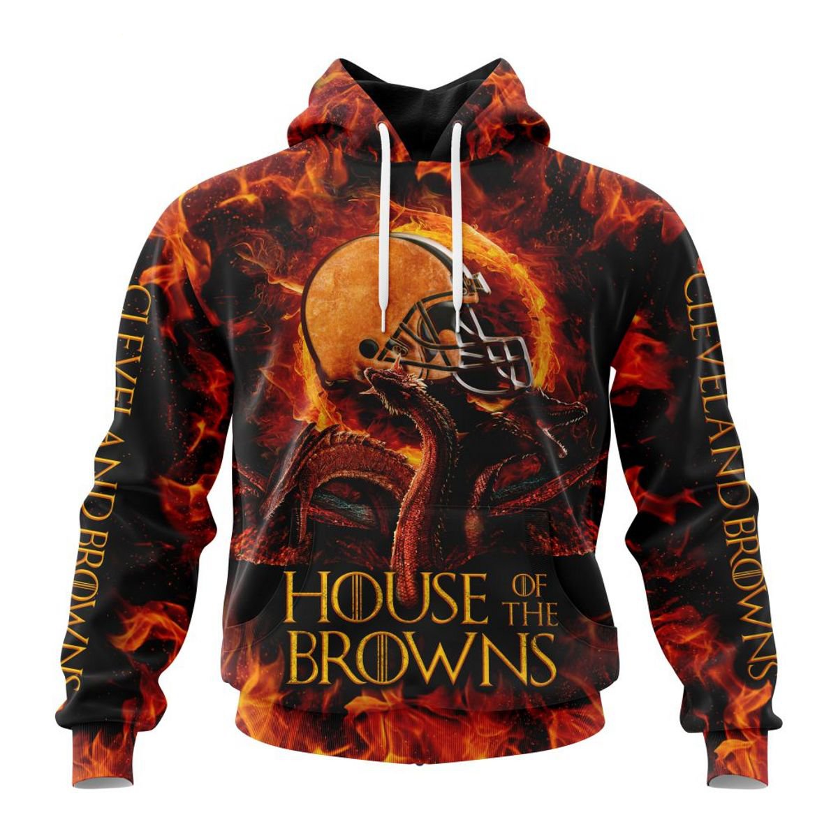 CLEVELAND BROWNS GAME OF THRONES – HOUSE OF THE BROWNS 3D HOODIE