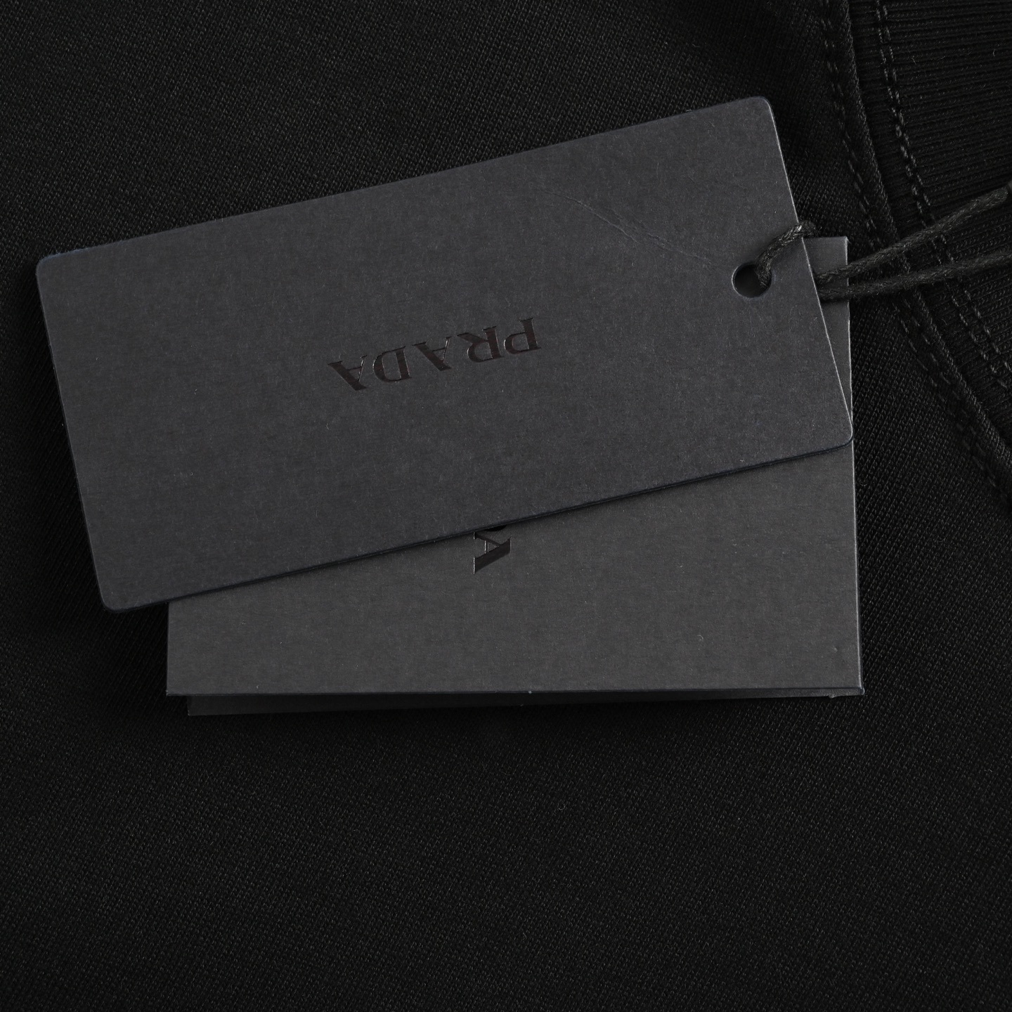 Prada 25Fw triangle logo long-sleeved T-shirt