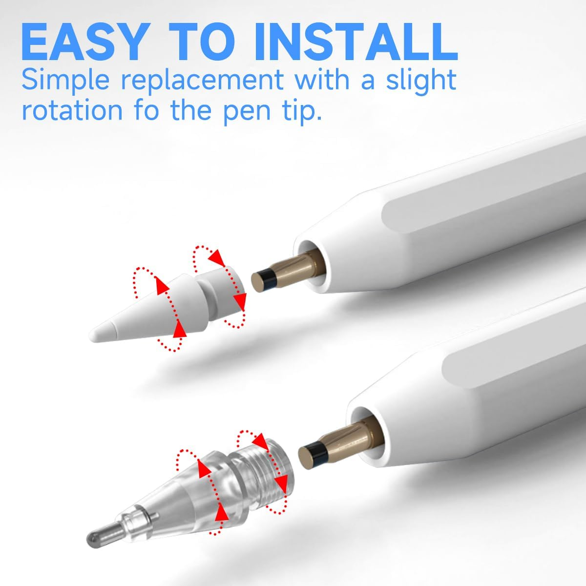 Blue 4 Pack Replacement Pencil Tips