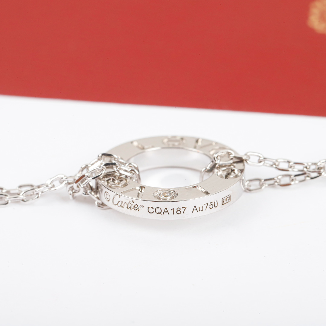 Cartier love series double layer cake necklace