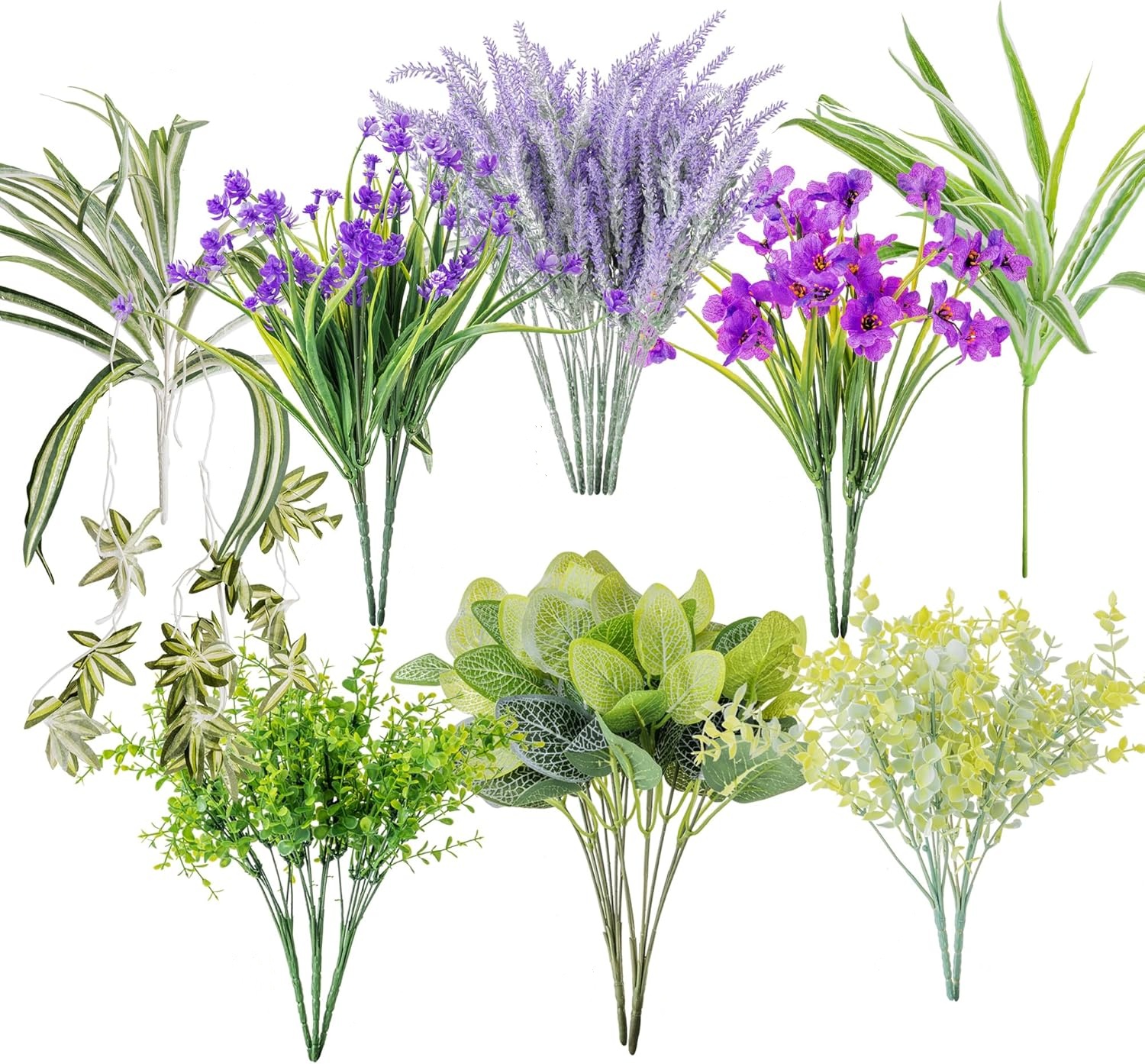 🔥ON SALE🔥Fake Plants UV Resistant Artificial Flowers Greenery Shrubs