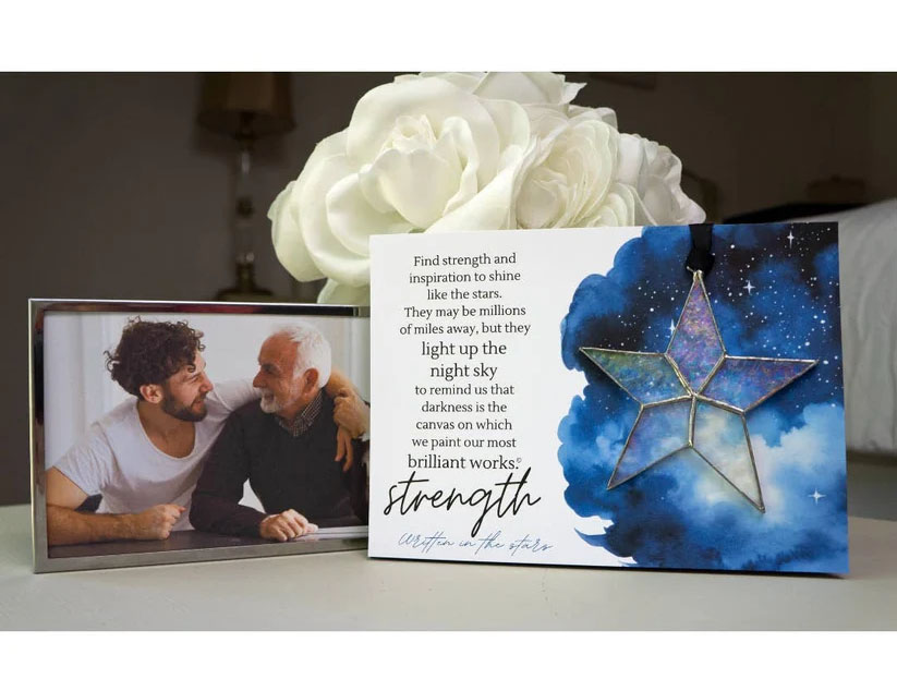 Written in the Stars: Strength Handmade Glass Star Ornament