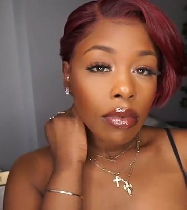 New short Wig Custom Cherry Red 🍒 Summer 19' Slay