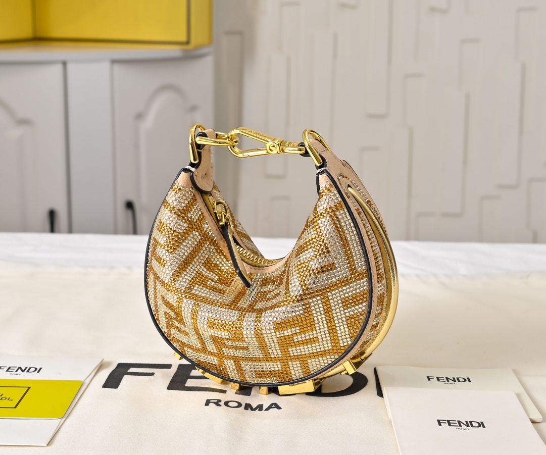 FENDI gray underarm mini bag 2186