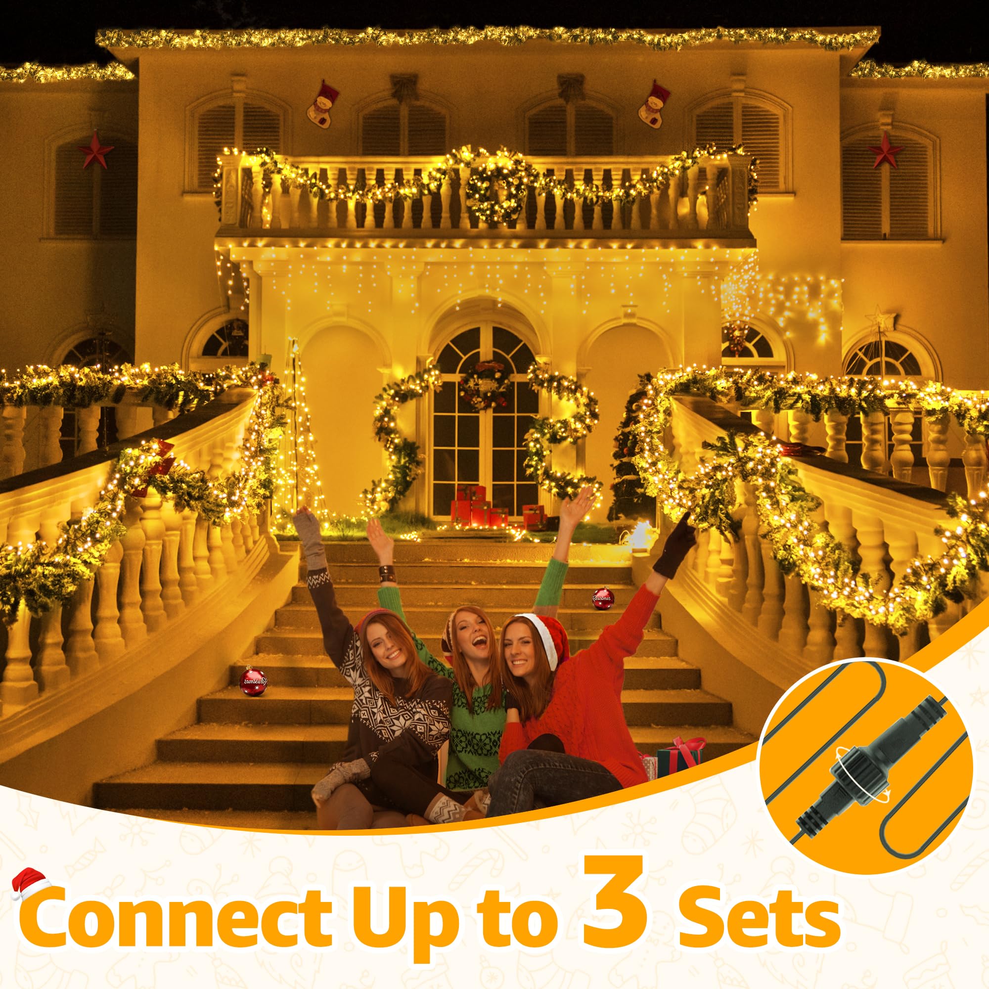 540 LED 35.4 ft Christmas String Lights with Remote