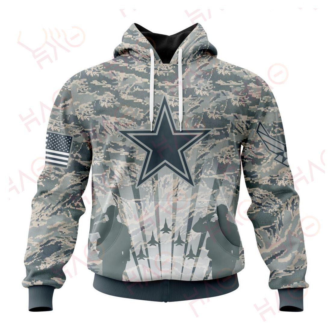 DALLAS COWBOYS 3D HOODIE US AIR FORCE