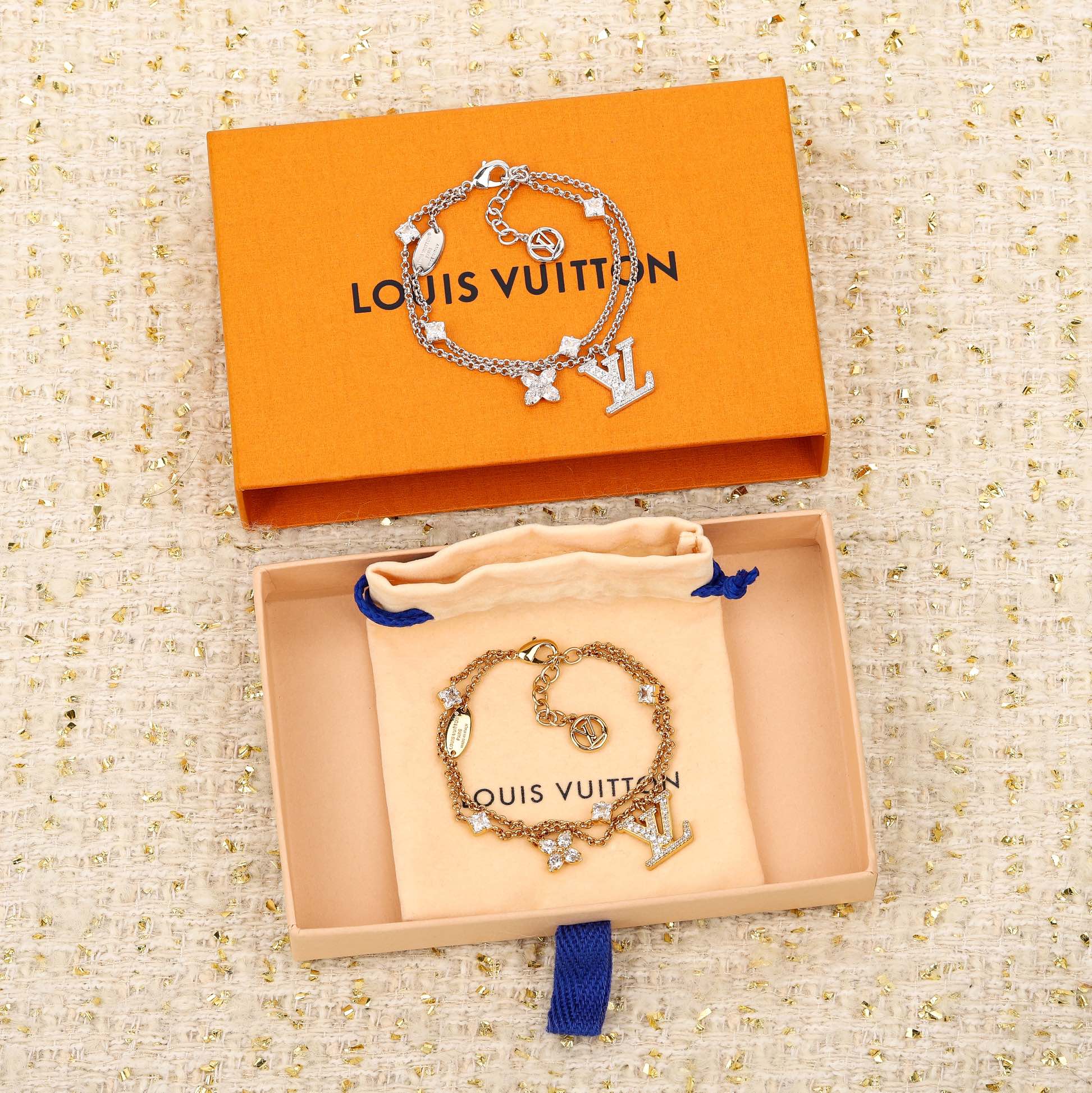 Louis Vuitton Double Layer Diamond Bracelet