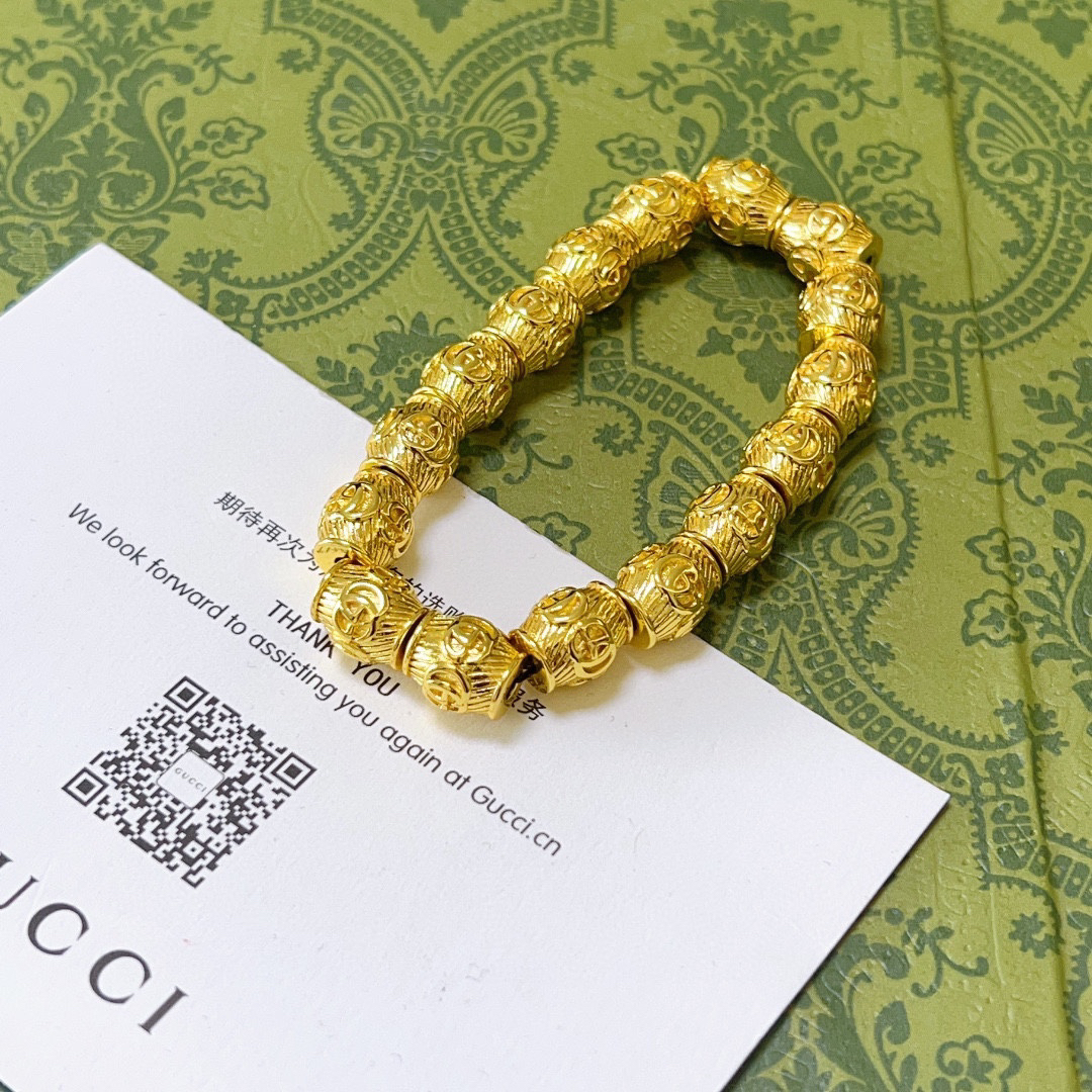 Gucci Gold Beaded Bracelet