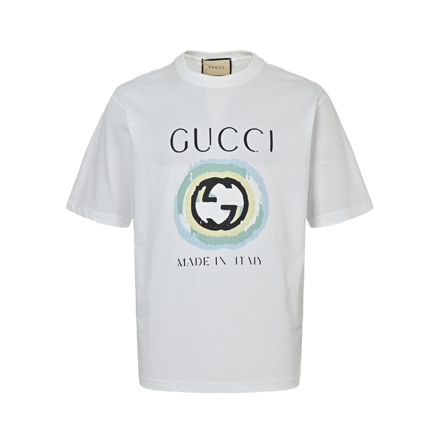 Gucci Ink Rendering Double G Printed Short Sleeve