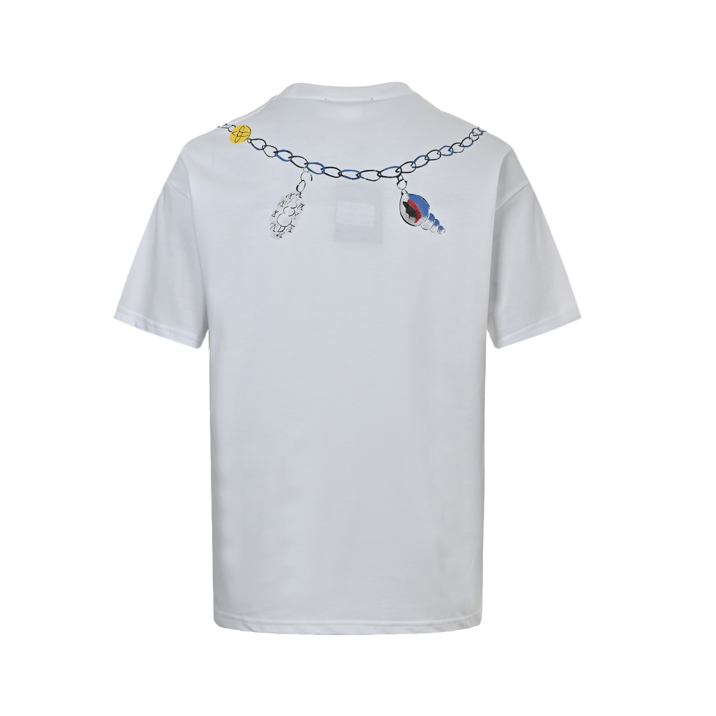 Louis Vuitton 25ss creative necklace letter logo print short sleeve
