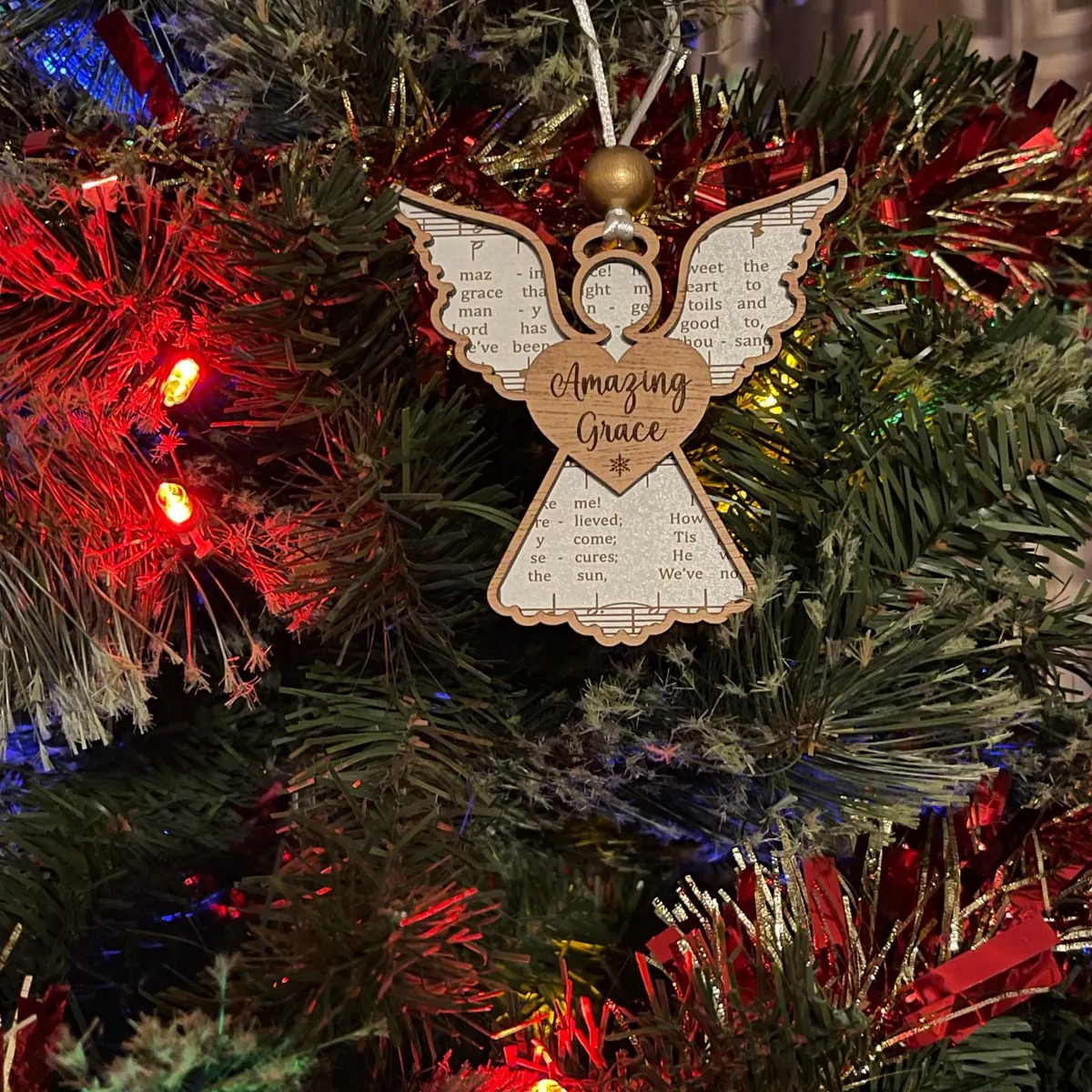 Christmas Angel Hymn Ornament — A Sacred Song for the Heart ✨