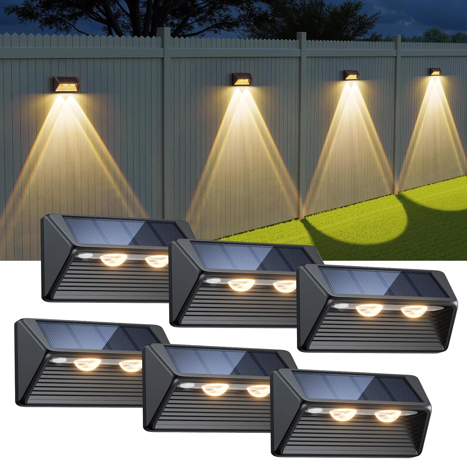 💖Last Day 49% OFF💖Solar Super Bright Lens LED Waterproof Fence Lights
